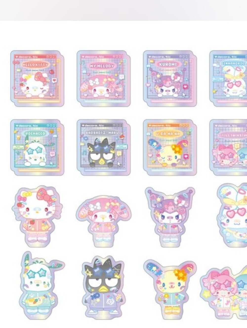 Sanrio Characters Trading Aurora Sticker Blind Bags x2 Japan Kawaii